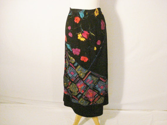 Long Skirt Vintage CM Shades Wearable Art Abstrac… - image 1