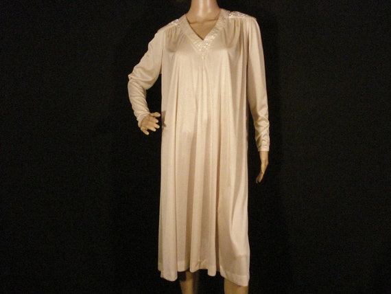 I. Magnin Deluxe Silk Satin Dress Ivory Cocktail … - image 1
