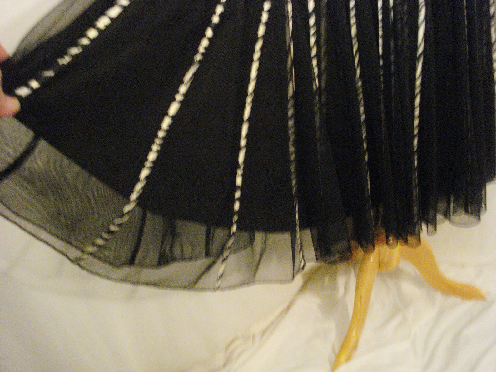 Evening Club Partywear Black Chinon Silk Gown With White Thread Work Shrug