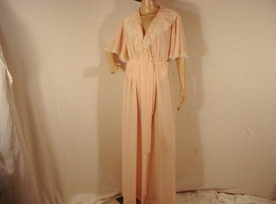 Christian Dior Pink Negligee Robe Vintage Lingerie