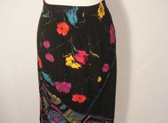 Long Skirt Vintage CM Shades Wearable Art Abstrac… - image 3