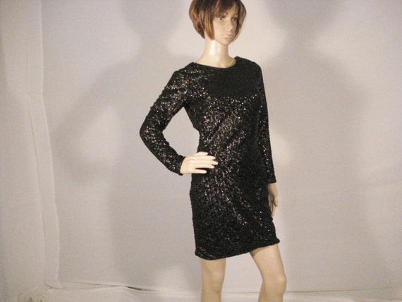 Black Sequin H\u0026M Cocktail Party Dress 
