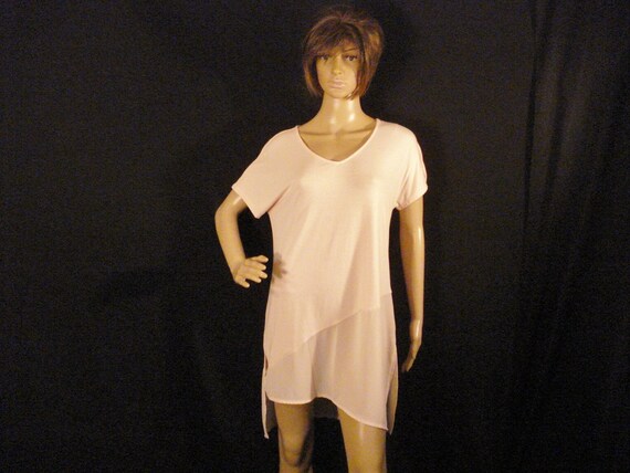 Pink Summer Dress Asymmetrical Sheath 