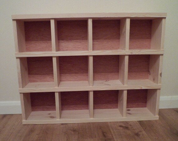 Handmade Wooden Pigeon Hole Storage Unit Cubby Shelf