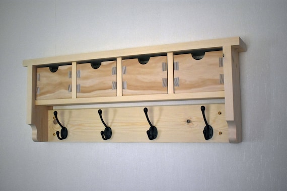 Wooden Coat Hook Rack With 40 Dovetail Boxes Coat Hook Shelf Etsy Unique Coat Hook Rack With Shelf Wooden Coat Hook Rack With 40 Dovetail Boxes Coat Hook Shelf Etsy Unique Coat Hook Rack With Shelf