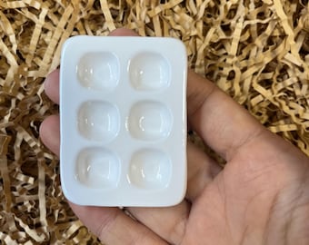 Handmade Mini Ceramic Watercolor Palette: Travel Size