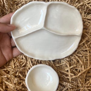 Handmade Ceramic Watercolor Palette with Brush Holder