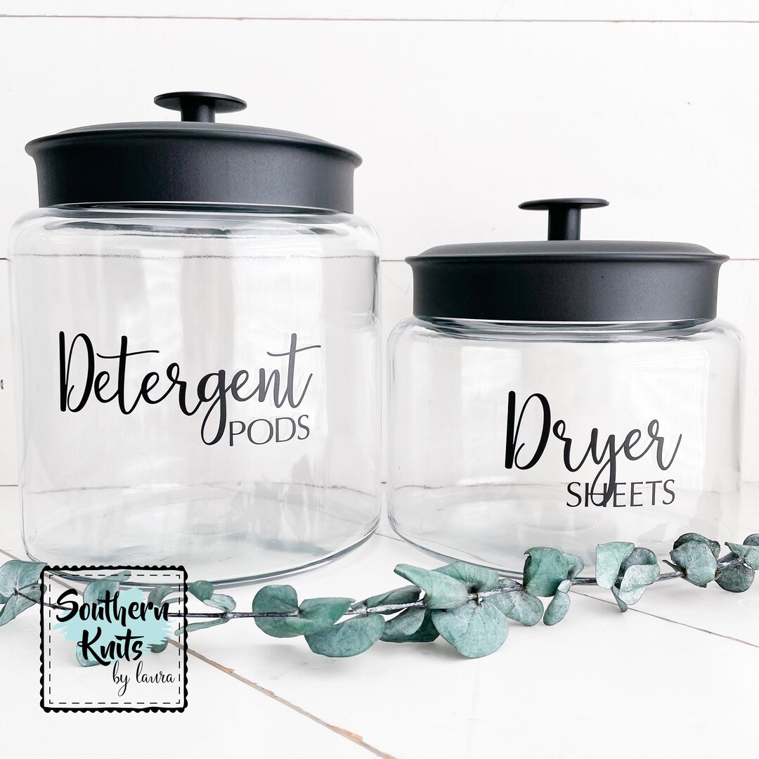 LAUNDRY JAR Laundry Room Decor Pod Canister Laundry Etsy