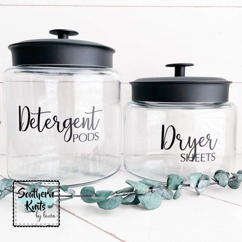 LAUNDRY JAR Laundry Room Decor Pod Canister Laundry Etsy