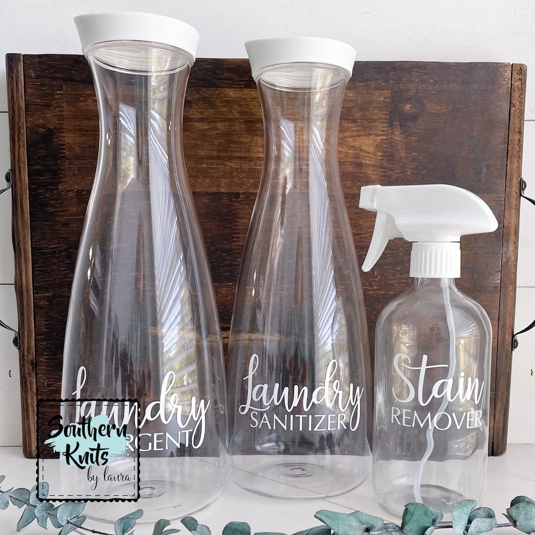 LAUNDRY BOTTLES Modern Farmhouse Laundry Room Decor Detergent Bottle