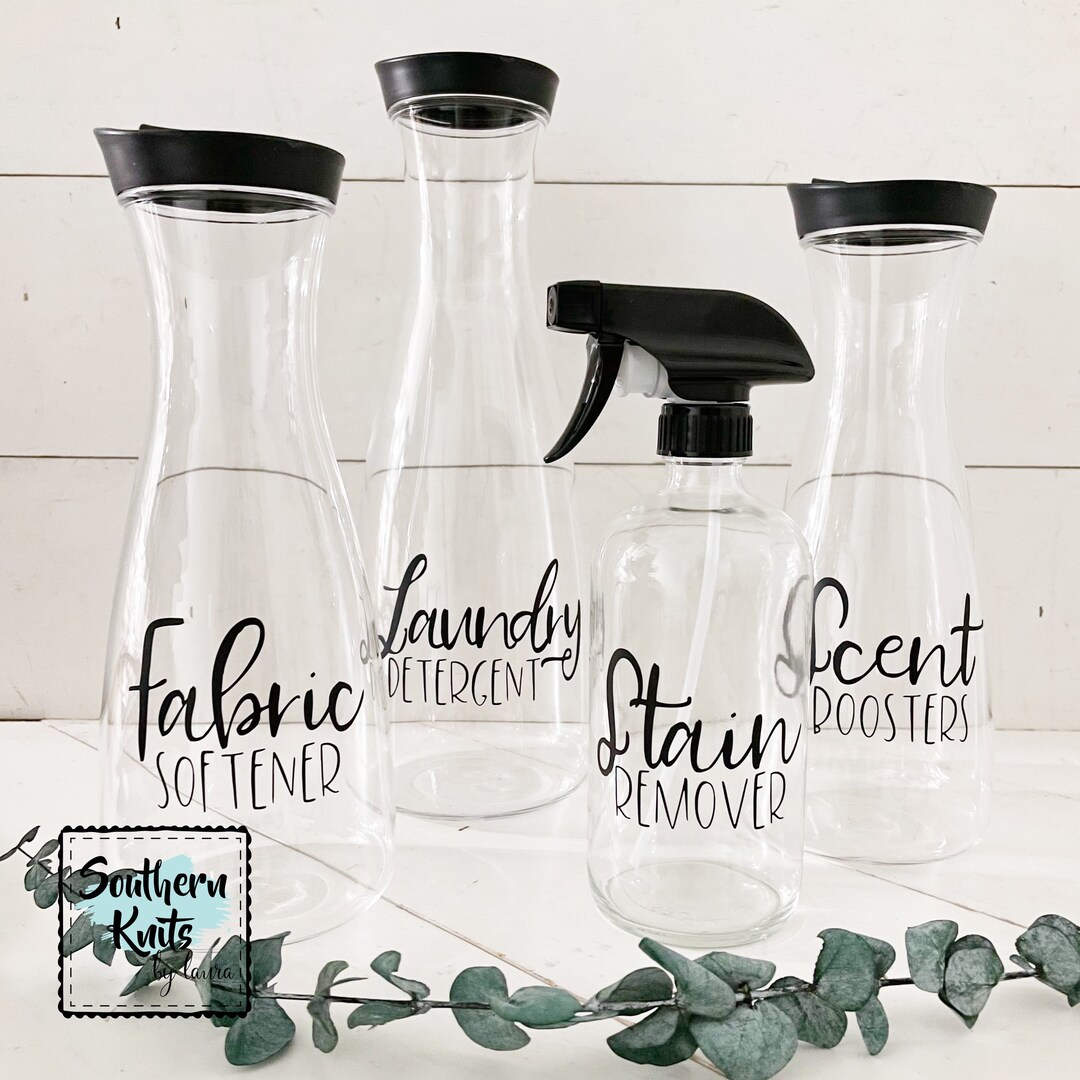LAUNDRY BOTTLES Laundry Room Decor Detergent Bottle Etsy