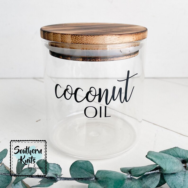 GLASS JAR With WOOD Lid Laundry Storage Bathroom Pod Etsy