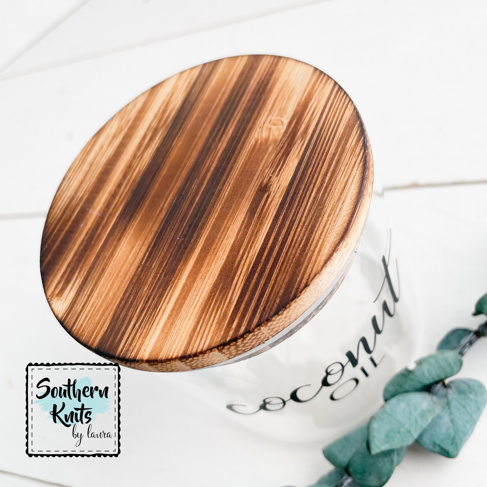 GLASS JAR With WOOD Lid Laundry Storage Bathroom Pod - Etsy