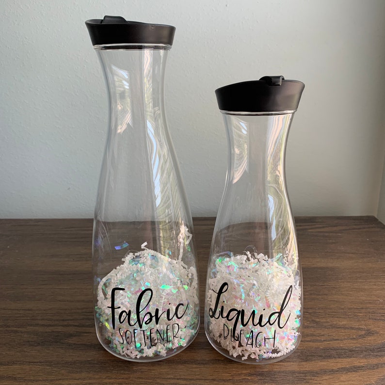 LAUNDRY SUPPLY BOTTLES Fabric Softener Bottle Laundry Etsy