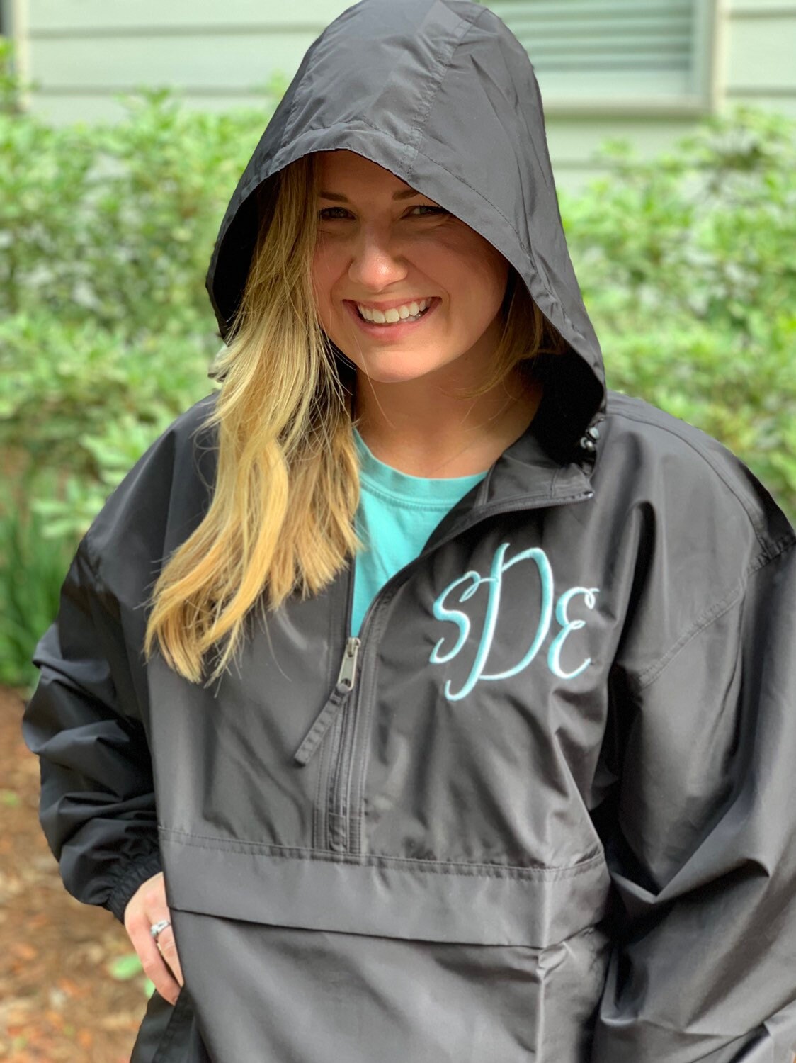 Monogrammed Champion Rain Jacket/Wind Breaker 1/4-Zip | Etsy