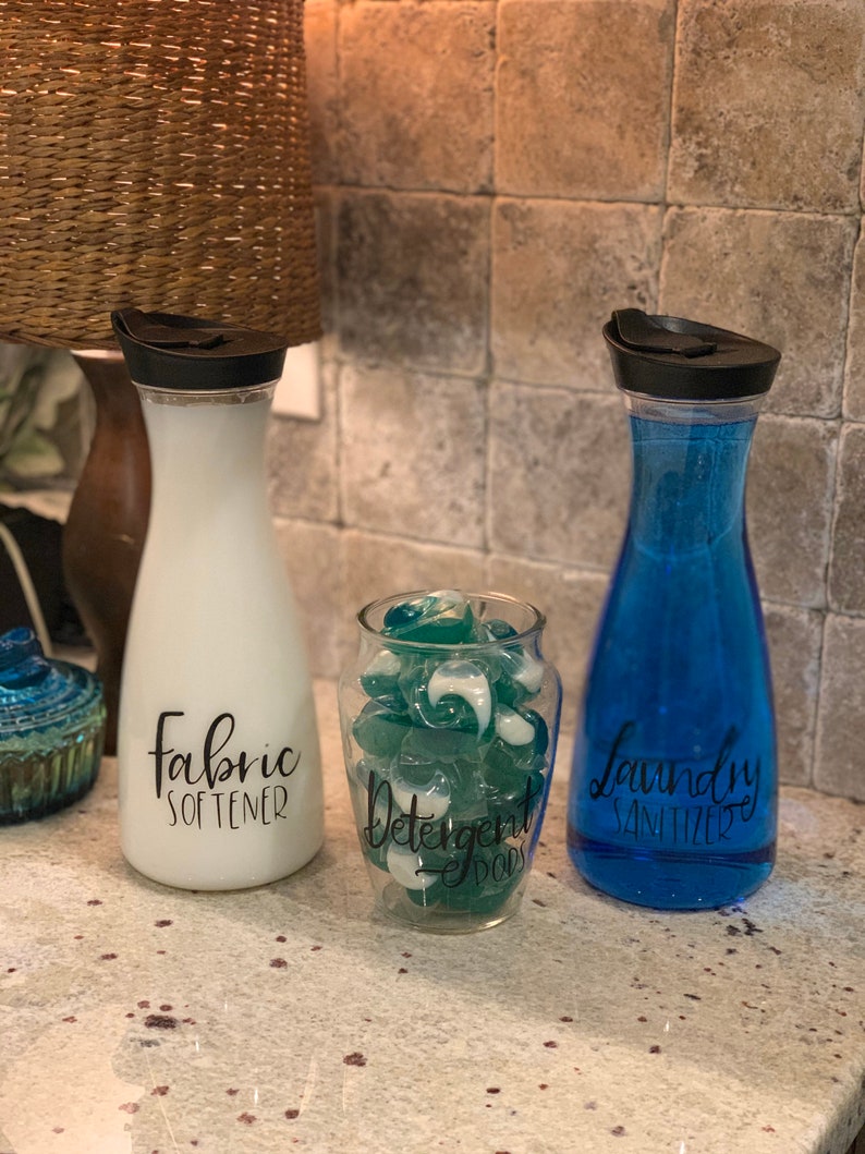 LAUNDRY SUPPLY BOTTLES Laundry Room Decor Detergent Bottle