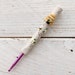 Beehive crochet hook, polymer clay bumble bee crochet hooks 