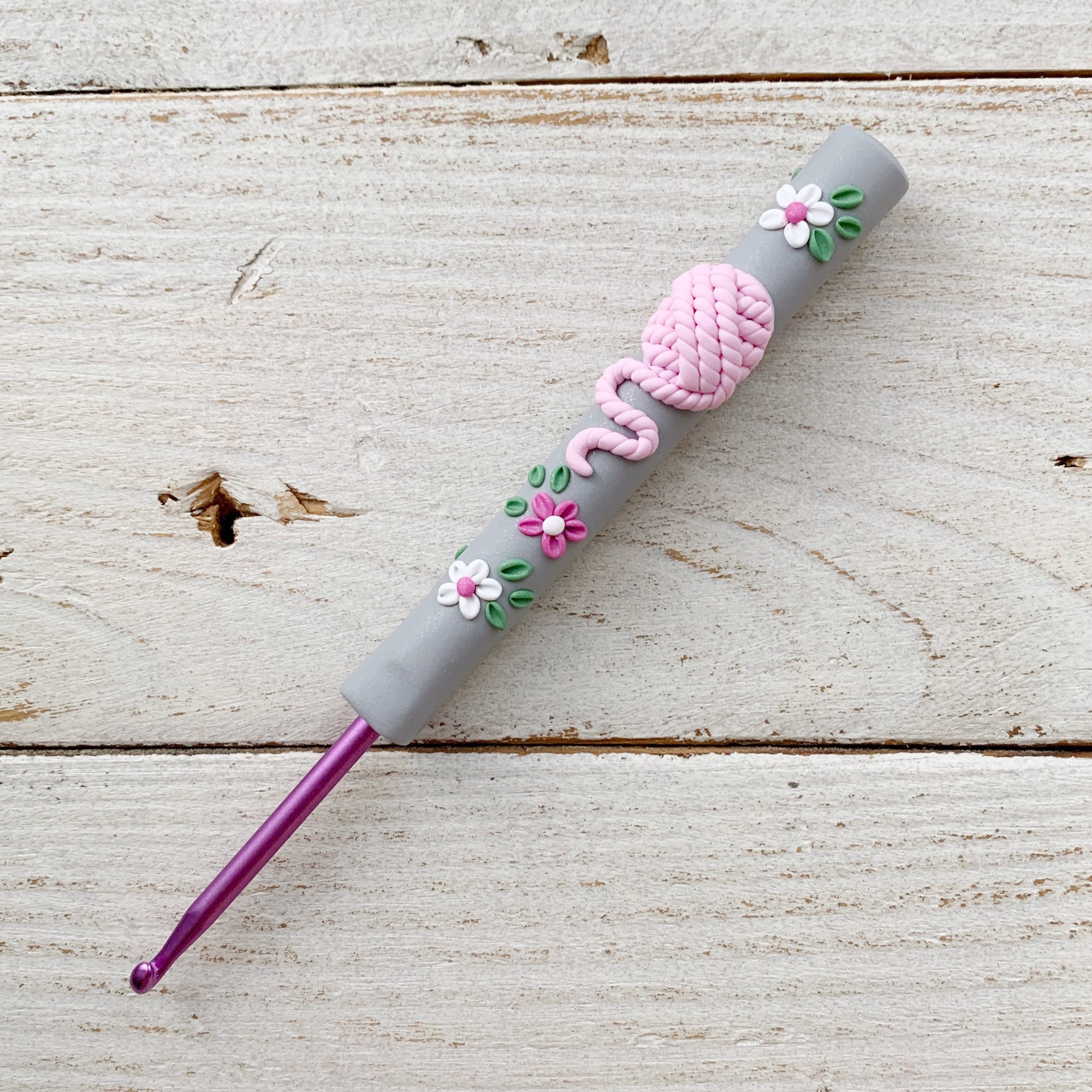 Mint and pink yarn ball magnetic needle minder, needle holder, cross stitch  gifts, gift for her, crochet tools