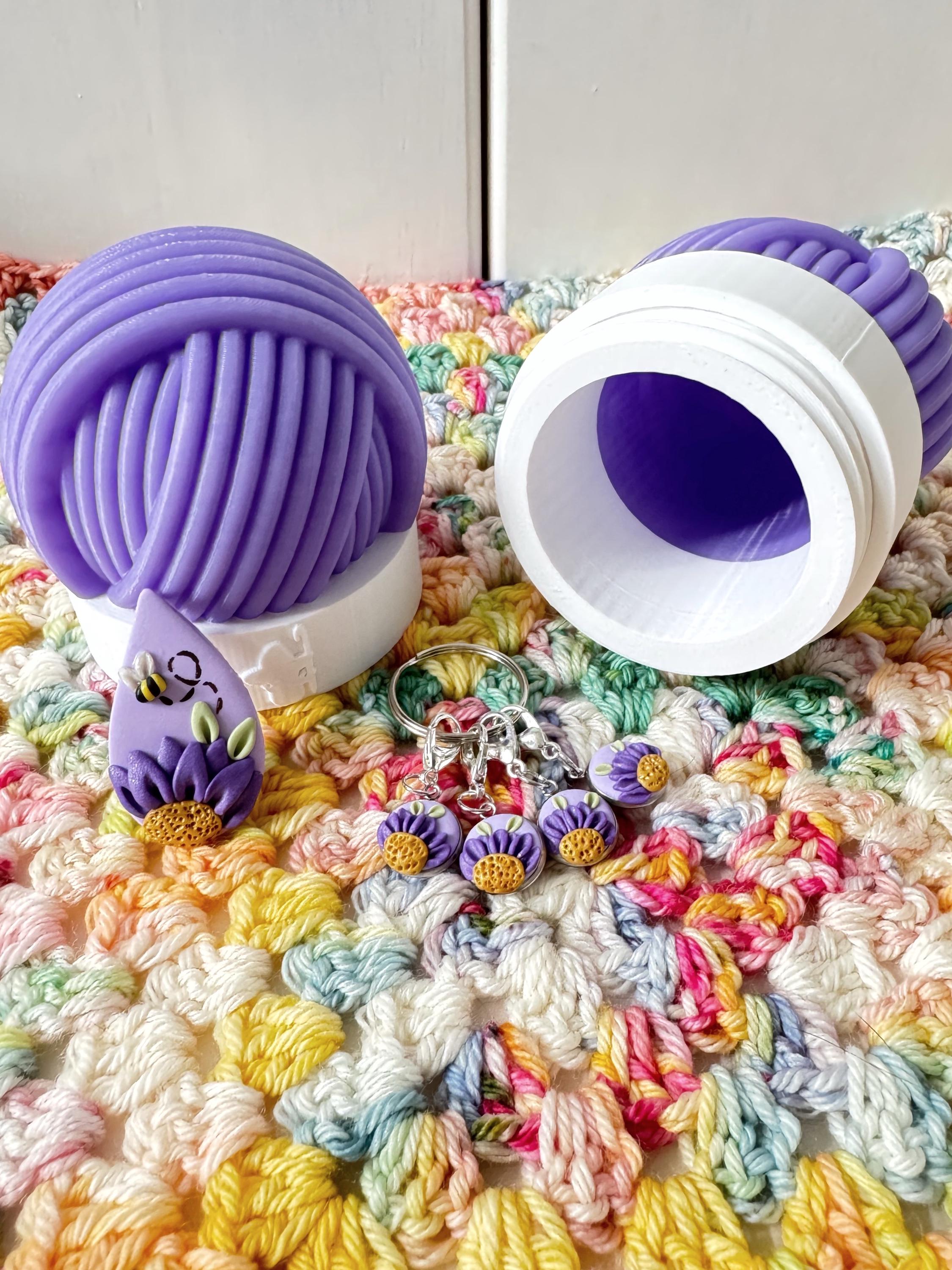 Wool Container Mini Yarn Ball Surprise Pot, Small 3D Printed Ball of Wool Container - Etsy