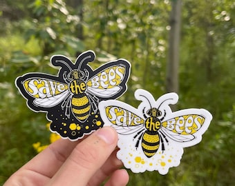 SAVE THE BEES Sticker | Bee Love, Bee Sticker, Bees Are Important, Save Our Bees, Environmentalist, Garden Sticker, I Love Bees Sticker