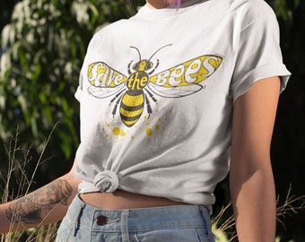 Save The Bees T-shirt | Vegan Shirt, Bee Shirt, Environmentalist Shirt, Save The Earth, Bee Love, I Love Bees Shirt, Bee Shirt, Bee Gift