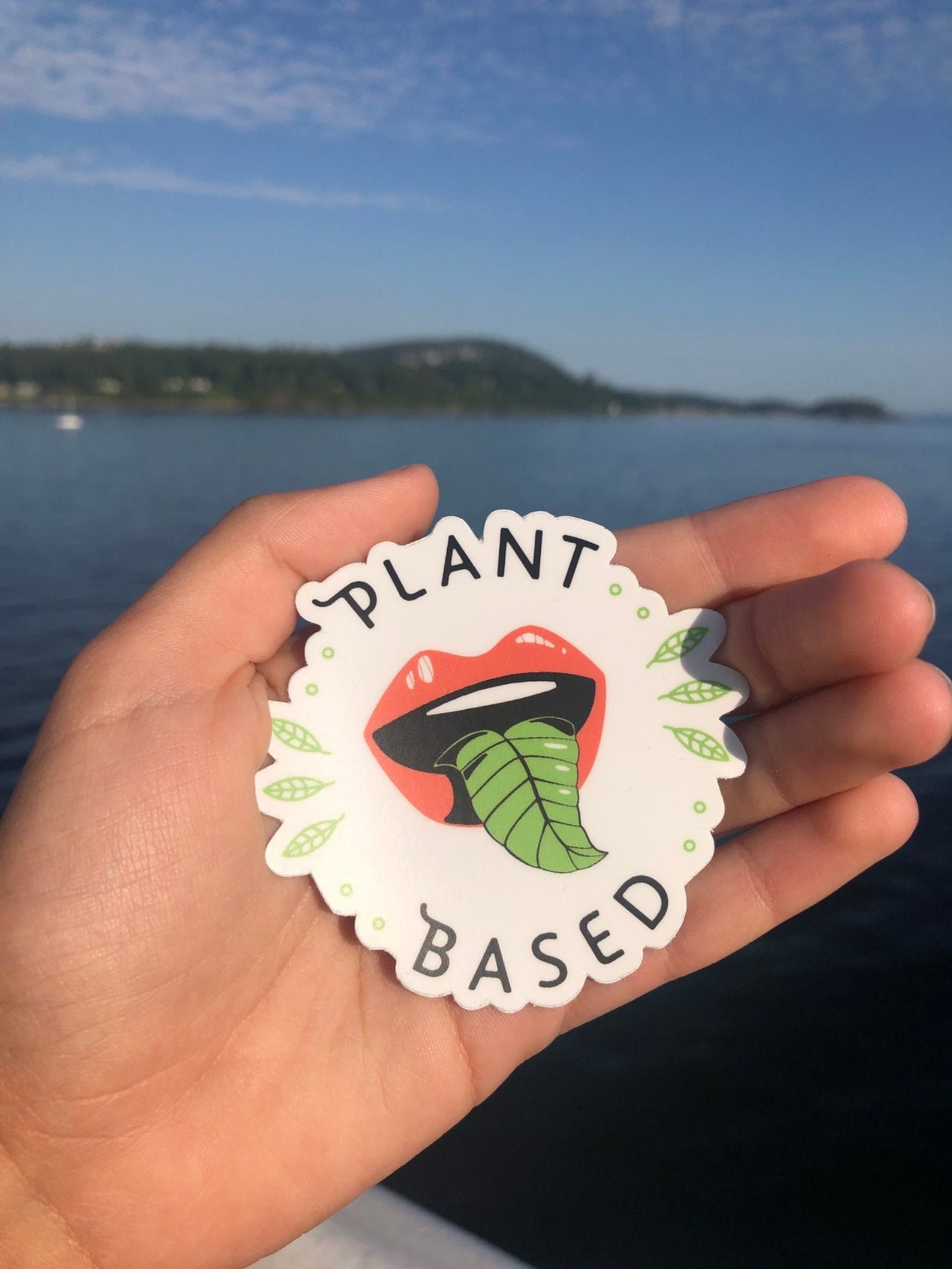 PLANT BASED STICKER durable weatherproof vegan sticker Etsy