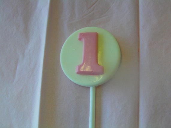 12 First Birthday Girl Number 1 Lollipop-Beautiful Handcrafted Vanilla Candy Il_570xn