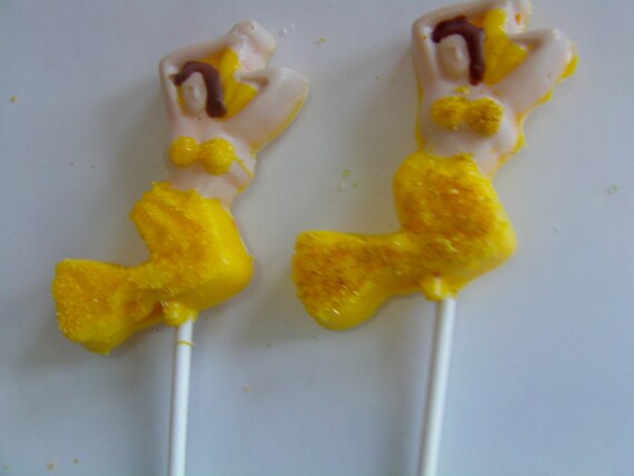 Mermaid Candy Lollipops-Little Mermaid Theme/Under The Sea/Personalized Colors/Birthday Parties (12) Il_570xn