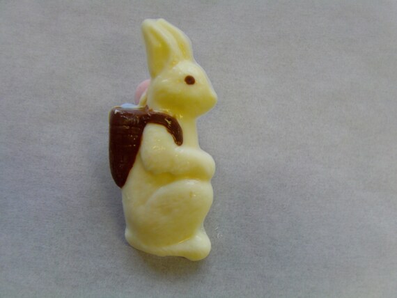 Bunny with Eggs in Basket Vanilla Candy/ Easter Baskets/Rabbit Theme/Some Bunny Is One/Table Decorations, Gifts (6) Il_570xn