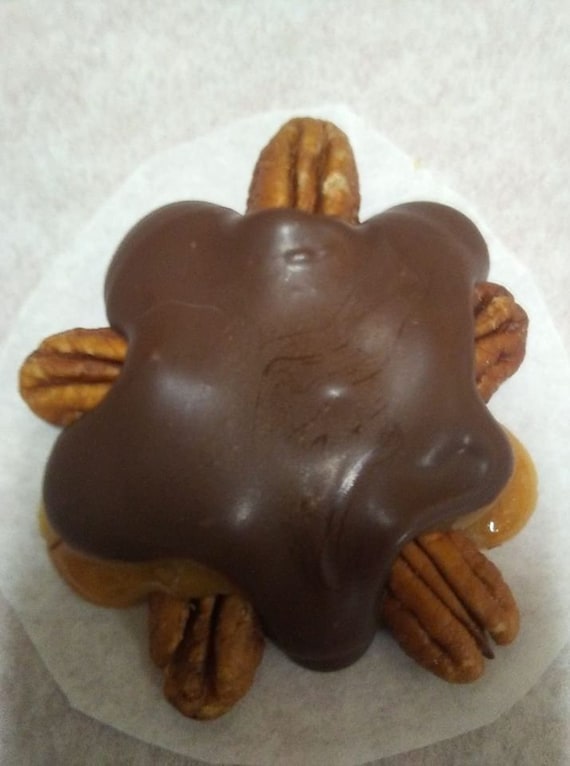 Chocolate Turtles (6) Roasted Pecans, Homemade Soft Caramel and Dark or Milk Chocolate-Amazingly Delicious Il_570xn