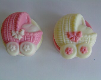 Baby Buggy Candy Covered Oreos Baby Shower Favor in Pink and White/Gender Reveal Party/Its A Girl/New Baby Gift (12)