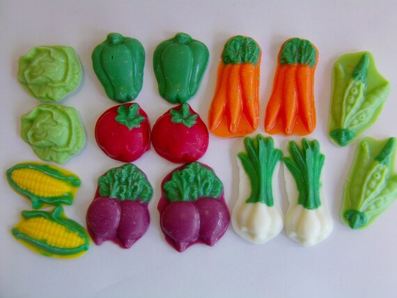 Peter Rabbit Veggie Candy Assortment/Perfect For Peter Rabbit or Garden Theme Showers or Parties/Cake Topper 2 each of 8 Different Kinds Il_570xn