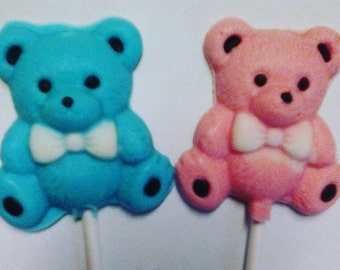 Teddy Bear Lollipops-Teddy Bear Picnic/Teddy Bear Party/1st Birthday/Baby Shower (12)