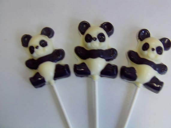 Panda Bear Lollipops (12) Party Like A Panda/Pandamanium/Panda Theme Parties/Panda Lovers/Panda Collectors/First Birthday/Zoo Parties Il_570xn