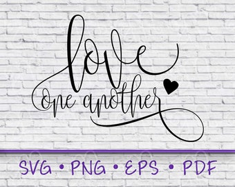 Love One Another Svg Etsy