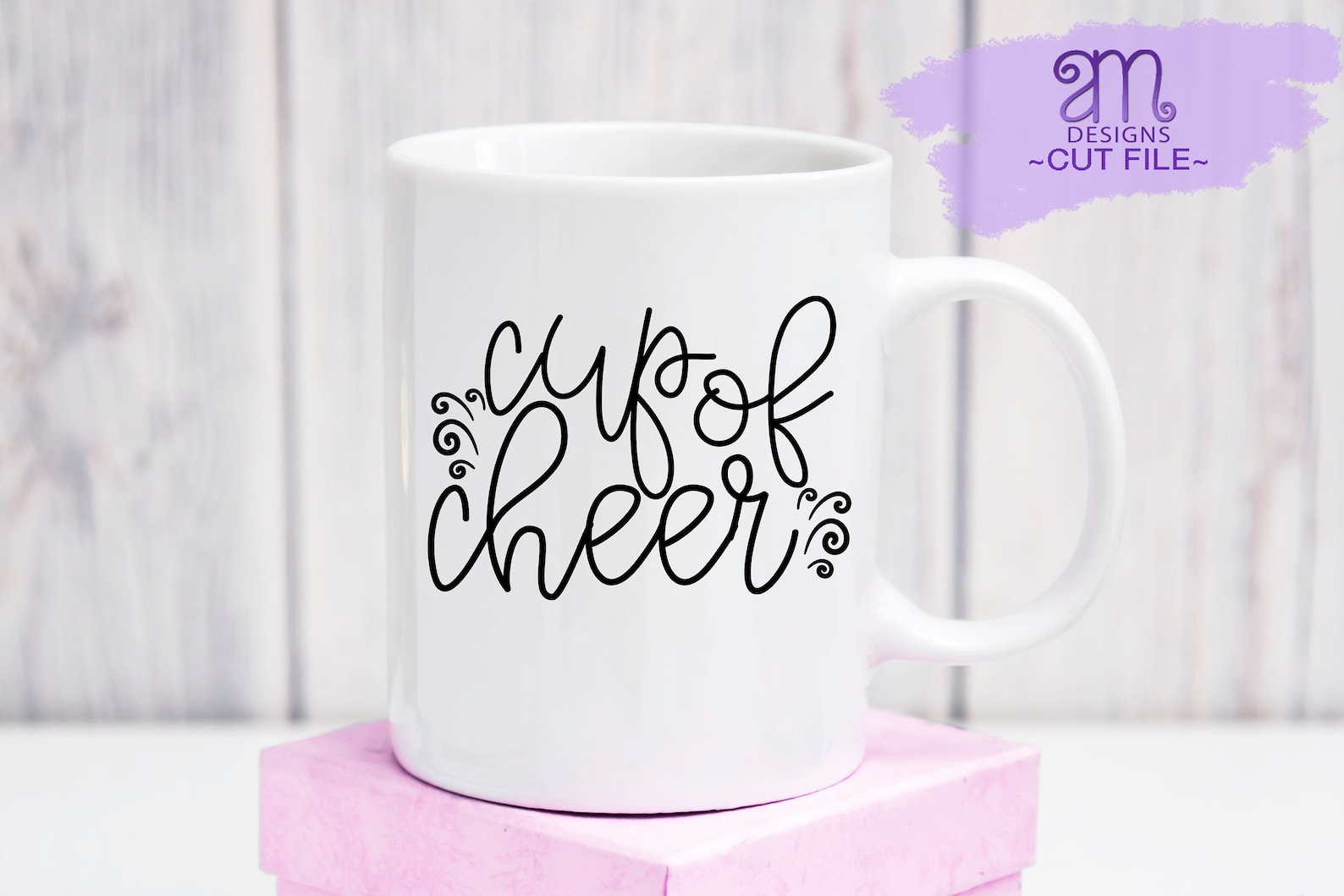 Cup of Cheer Cup of Cheer Svg Svg for Coffee Mug Svg for Etsy UK