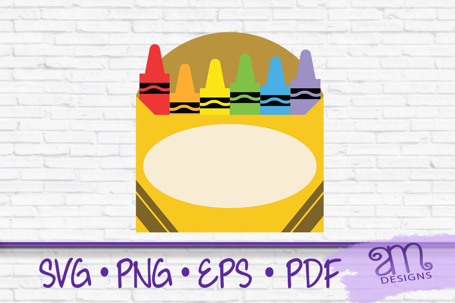Crayon Monogram Crayon Box Svg School Svg Kindergarten - Etsy