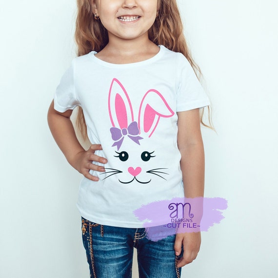 Bunny Face Svg Easter Bunny Svg Easter Shirt Svg for Her | Etsy