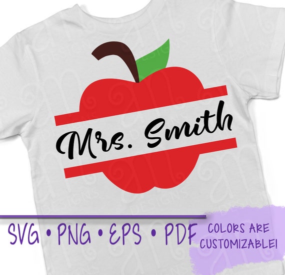 Download Teacher Teacher Gifts Teacher Svg Apple Svg Teacher Name Etsy