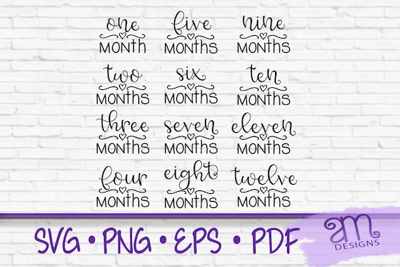Download Baby Month Baby Milestone Svg Baby Milestones Birthday Svg Etsy