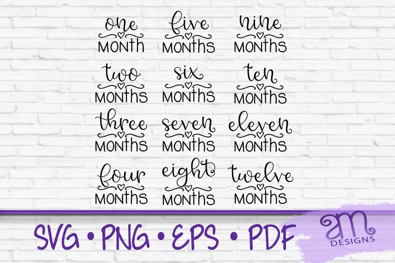 Download Clip Art Art Collectibles Baby Shower Gift Birthday Svg Baby Milestone Svg One Month Old Baby Month Sheet Month Svg Baby Month Monthly Baby Baby Milestones