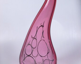 Czech art glass vase, 48cm