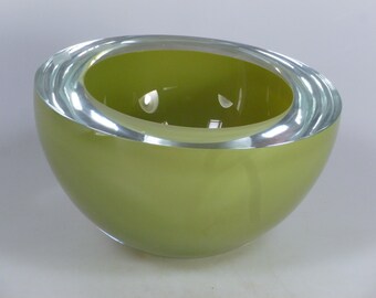 Czech art glass bowl Valner