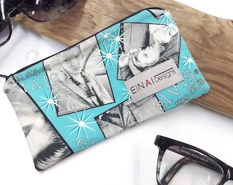 Handmade Eyeglass Case: Zippered Sunglass Pouch with Microfibre Lining
