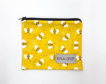 Ready to ship-Waterproof lined Zipper Pouch great for coin/ gift cards and menstrual cups, essential oil pouch a snack bag.