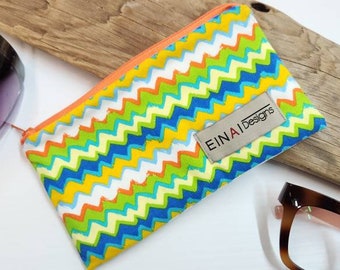 Handmade Eyeglass Case: Zippered Sunglass Pouch with Microfibre Lining