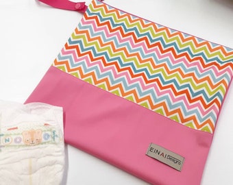 Waterproof Baby Wetbag: Zippered Diaper Bag with Snap Strap