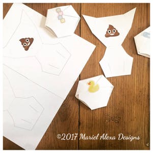 Emoji Diaper Game - Instant Printable - Download - PDF - Fun Unique Games Baby Shower DIY PDF Dirty Diaper Game