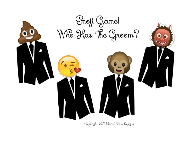Emoji Who Has the Groom Game Instant Printable Download PDF Fun Unique ...