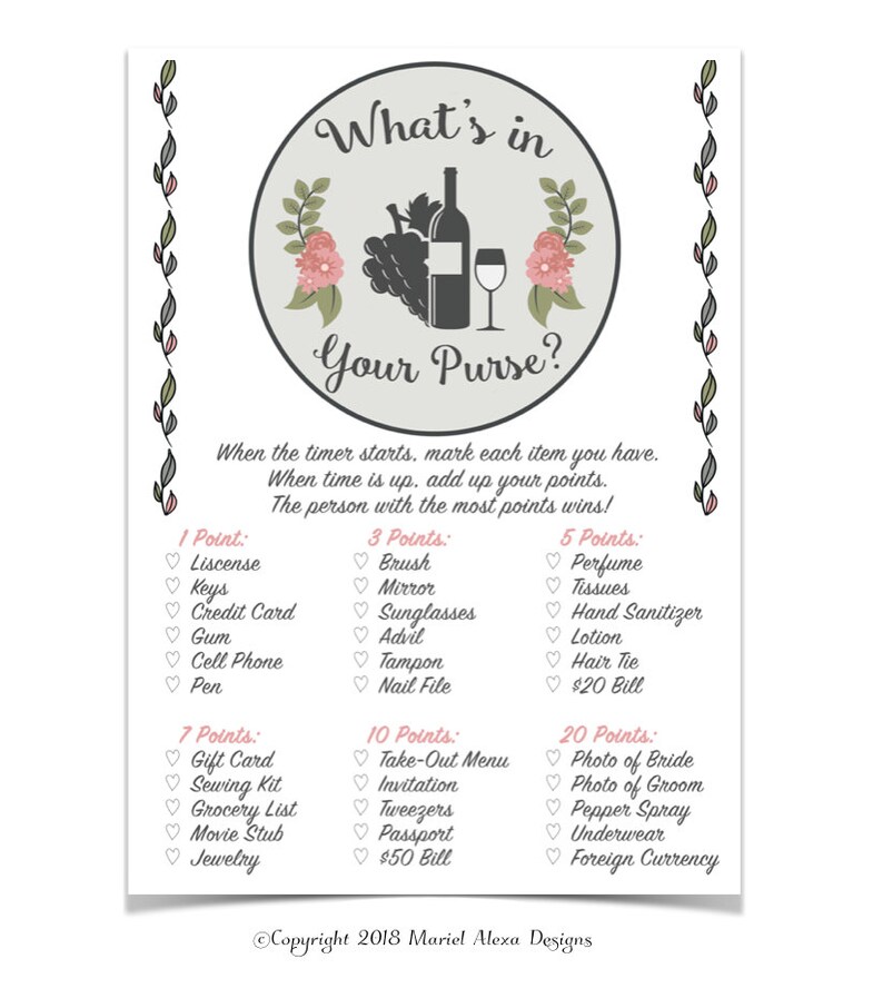Bridal Shower Game Pack Fun Unique Games DIY PDF Wedding Etsy